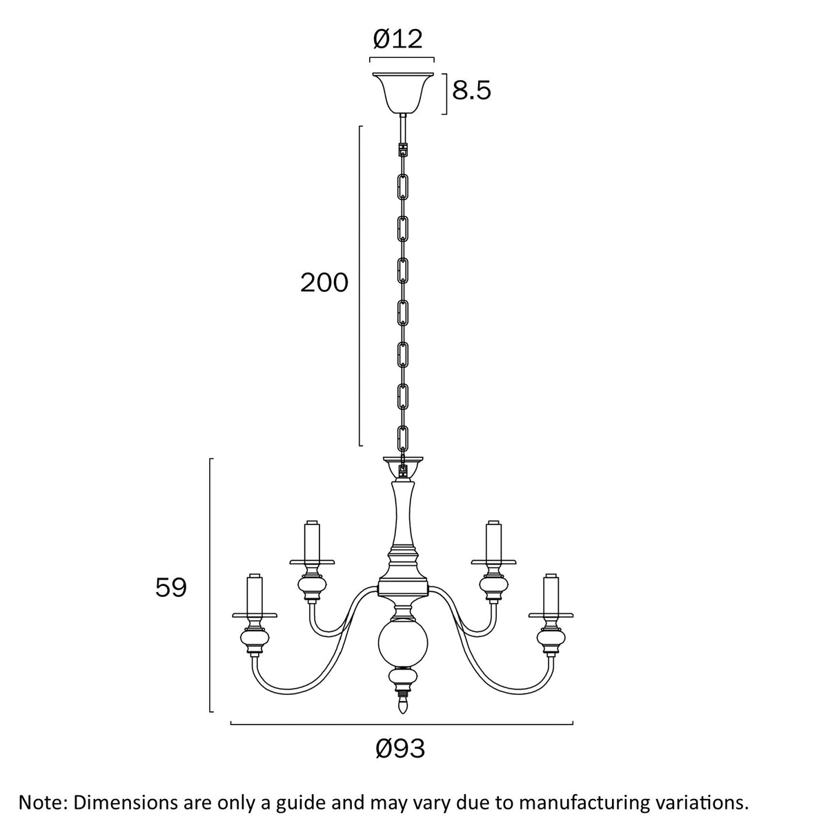 Siedel Copper 15 Light Pendant