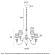 Siedel Copper 15 Light Pendant with Fabric Shades