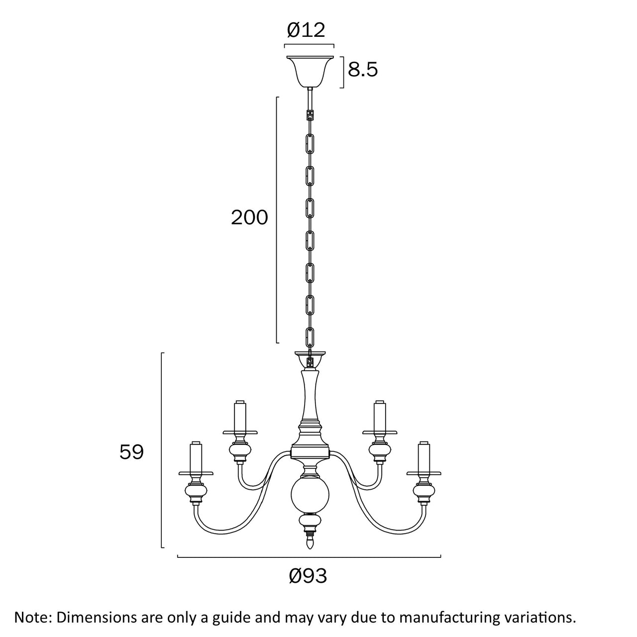 Siedel Copper 15 Light Pendant