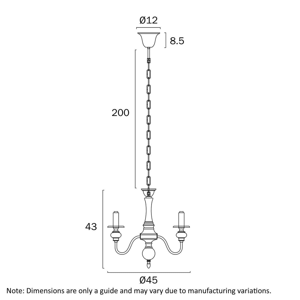 Siedel Copper 3 Light Pendant