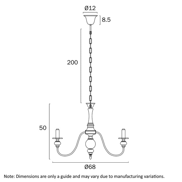Siedel Copper 6 Light Pendant