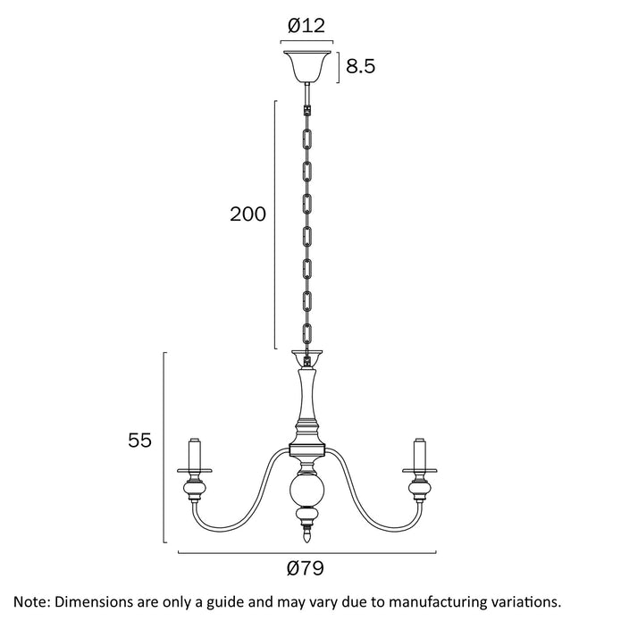 Siedel Copper 8 Light Pendant