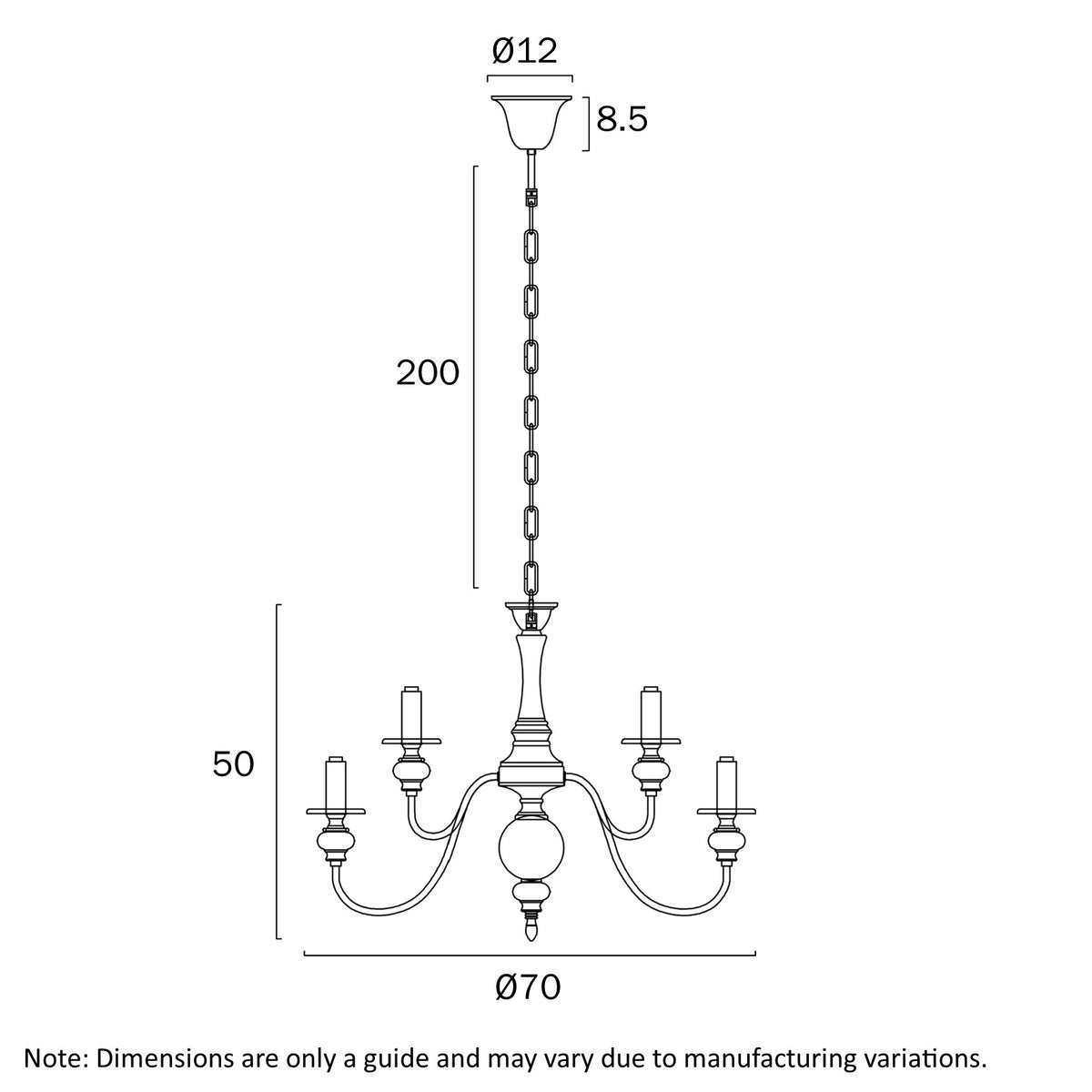 Siedel Copper 9 Light Pendant