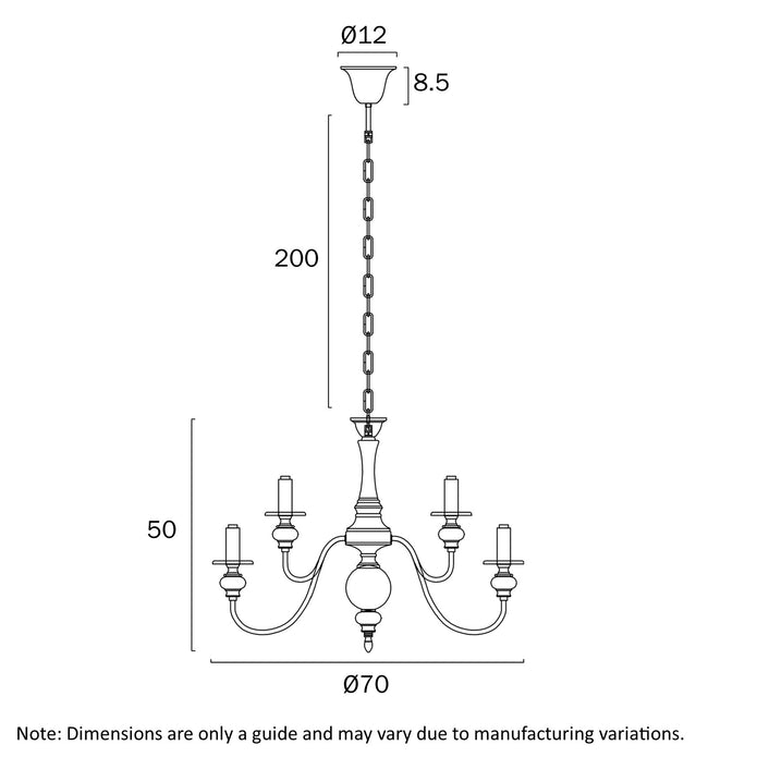 Siedel Copper 9 Light Pendant