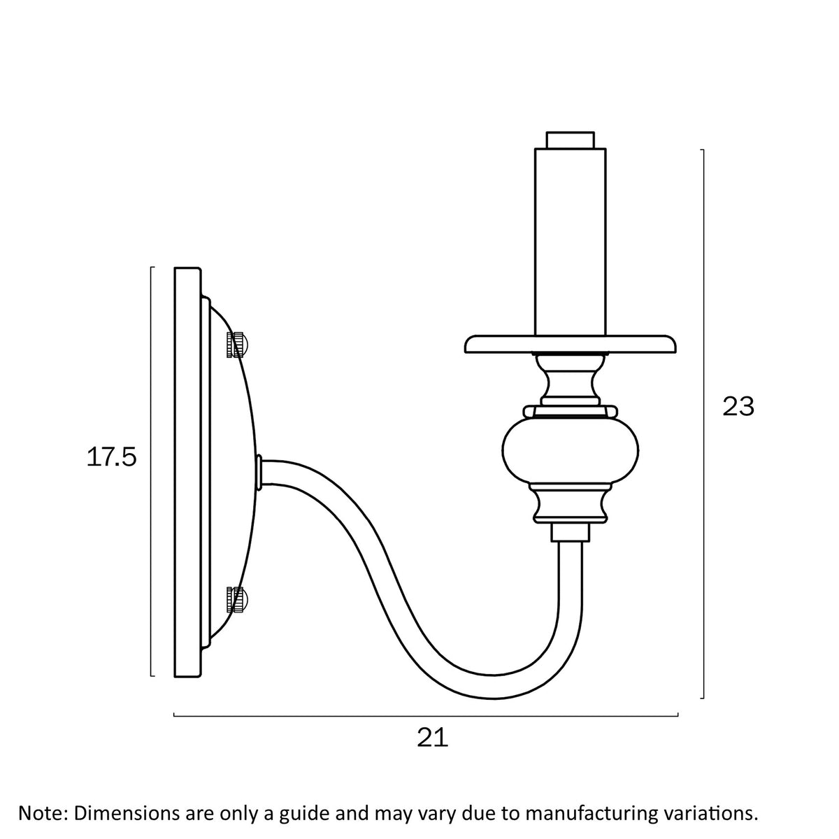 Siedel Copper 1 Light Wall Bracket