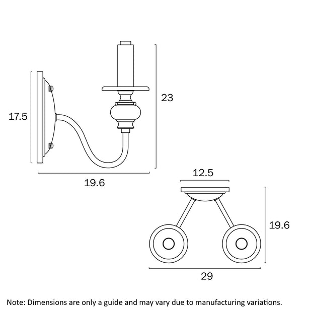 Siedel Copper 2 Light Wall Bracket