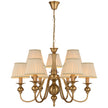 SIEDEL 9 LIGHT PENDANT W/SHADE