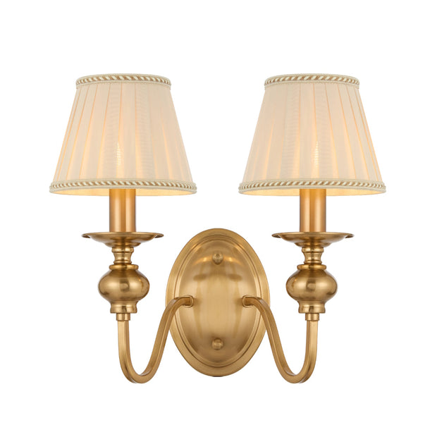 SIEDEL 2 LIGHT WALL BRACKET W/SHADE