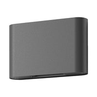 Thumbnail for sierra rnd round two way wall light 12w 240v ip65 dark grey