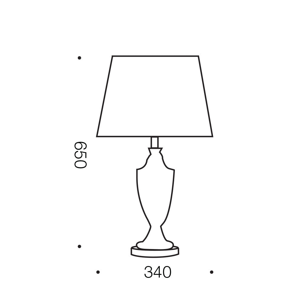 Sigrid Chrome with White Shade or Gold with Black Shade Table Lamp