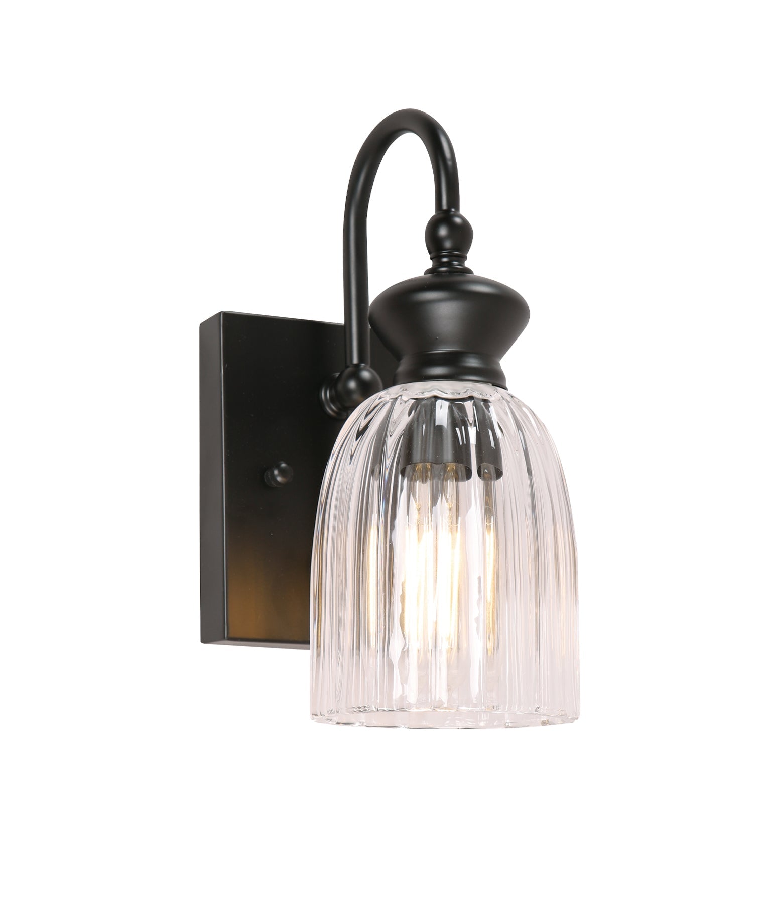 Sino: Interior Ellipse Single Clear Glass Shade Wall Lights