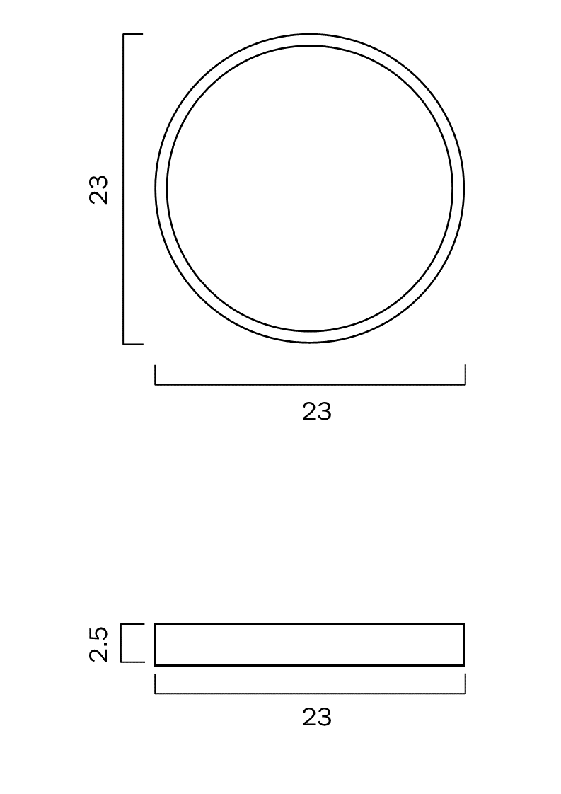 Sky 23 Black or White 18W CCT IP44 Dimmable Round Oyster