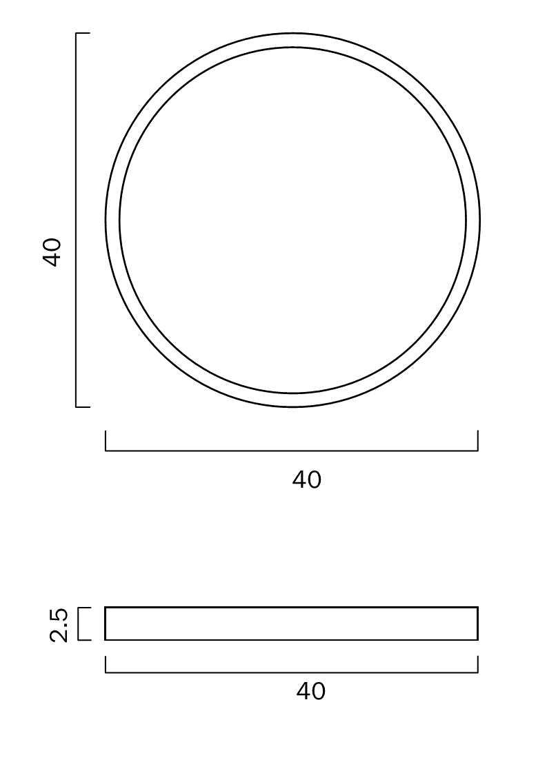Sky 40 Black or White 32W CCT IP44 Dimmable Round Oyster