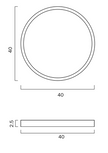 Sky 40 Black or White 32W CCT IP44 Dimmable Round Oyster