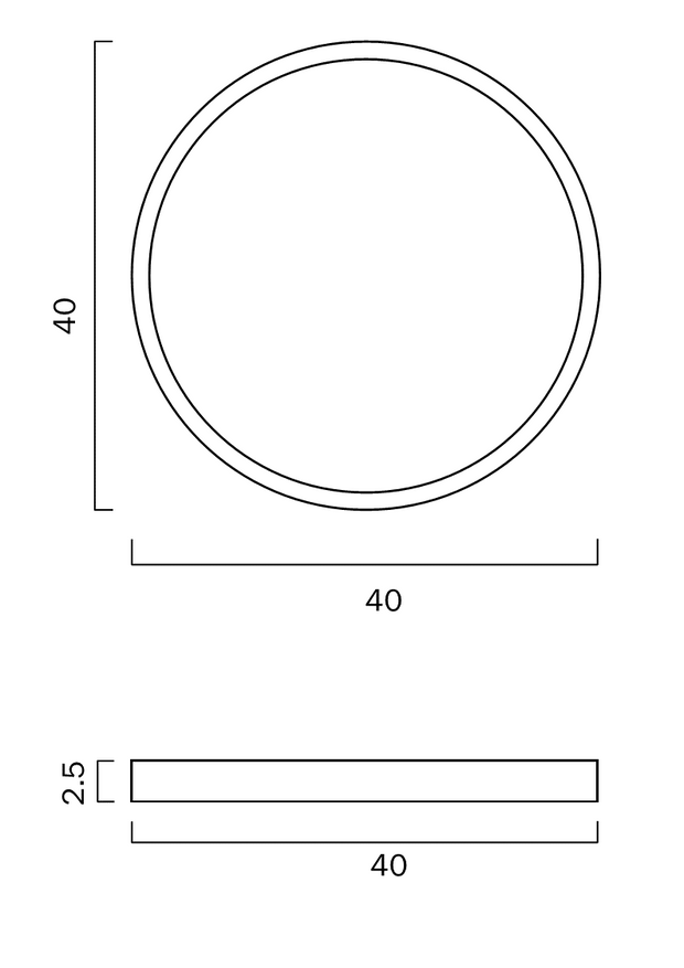 Sky 40 Black or White 32W CCT IP44 Dimmable Round Oyster