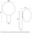 Skyla Opal Glass with Black, White or Antique Gold Touch Wall Light