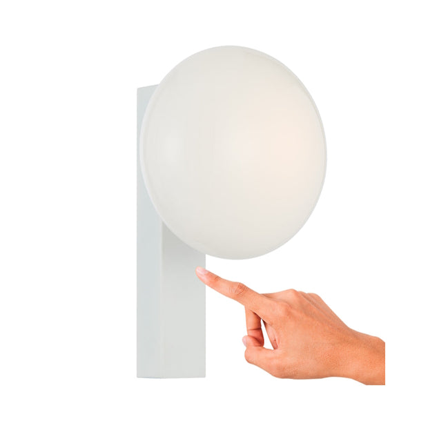Skyla Opal Glass with Black, White or Antique Gold Touch Wall Light