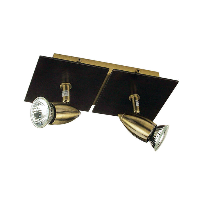 Den 2Lt 240V GU10 Walnut Spotlight