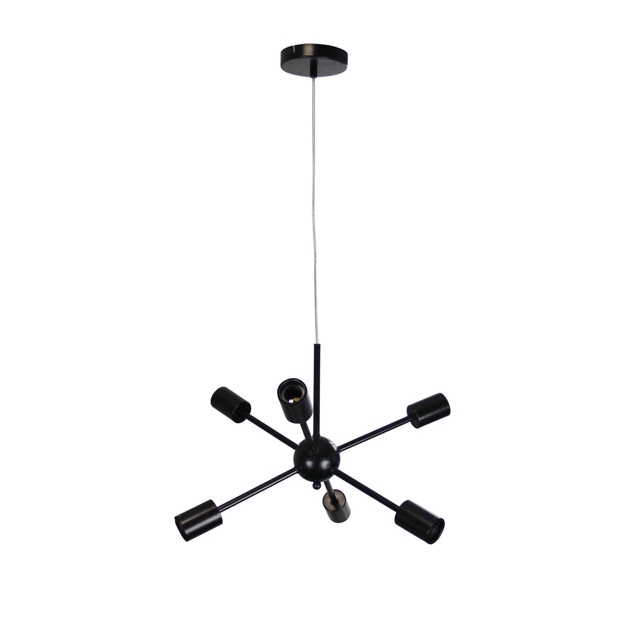 Sputnik.6 Black 6 Light Groovy Satellite Pendant