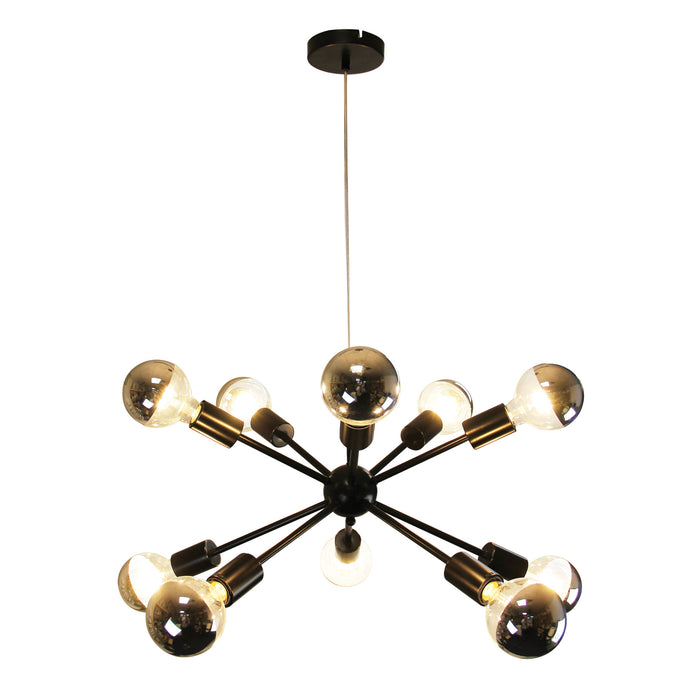 Sputnik 10 Black 10 Light Groovy Satellite Pendant