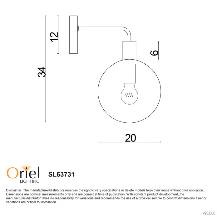 Legarno Black & Ribbed Opal Glass E27 Wall Light