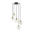 Reno 5 5 Light Clear Glass Pendant