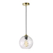 Twist 20 Single Clear Glass Pendant
