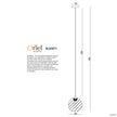 Twist 20 Brushed Brass & Clear Glass E27 Pendant