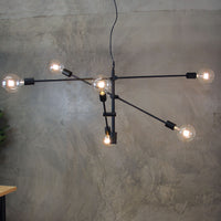 Thumbnail for Chelsea.120 Black 6 Light E27 Large Contemporary Pendant