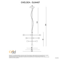 Thumbnail for Chelsea.120 Black 6 Light E27 Large Contemporary Pendant