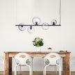 Sinus Black with Smoked Glass 5 Light E27 Designer Satellite Suspended Pendant