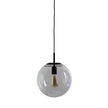 Newton 30 Matt Black And Clear Glass Pendant