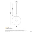 Newton 30 Matt Black And Clear Glass E27 Pendant
