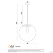 Newton 40 Matt Black And Clear Glass E27 Pendant