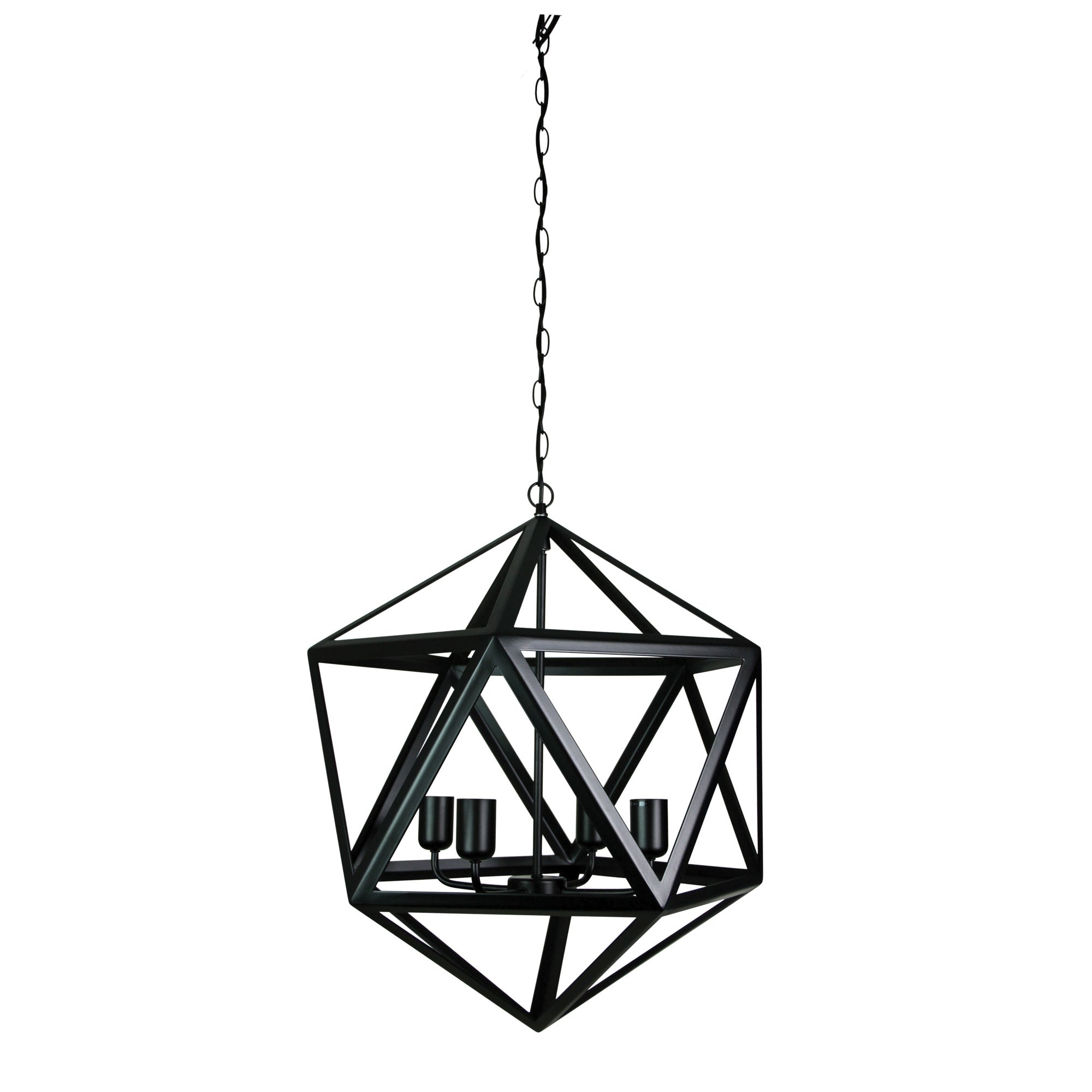 Geo 4 Geometric 4-Light Pendant Matt Black