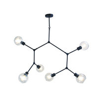 Thumbnail for Padua Black 170cm Contemporary Clear Glass Pendant