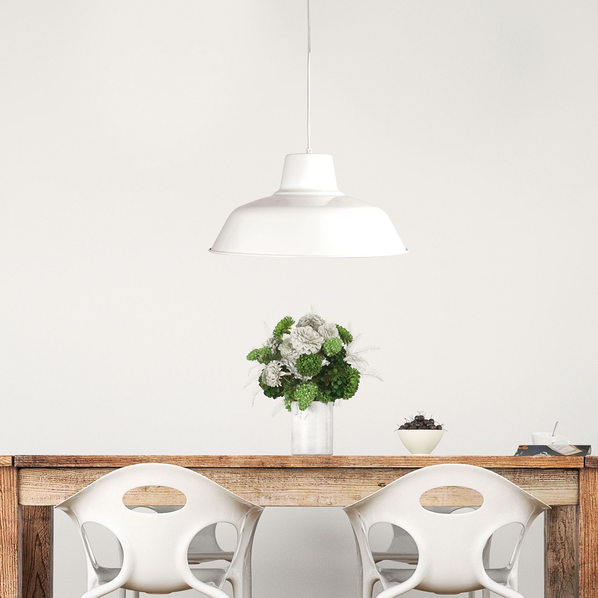 Forge.430 White 1 Light E27 Retro Industrial Pendant