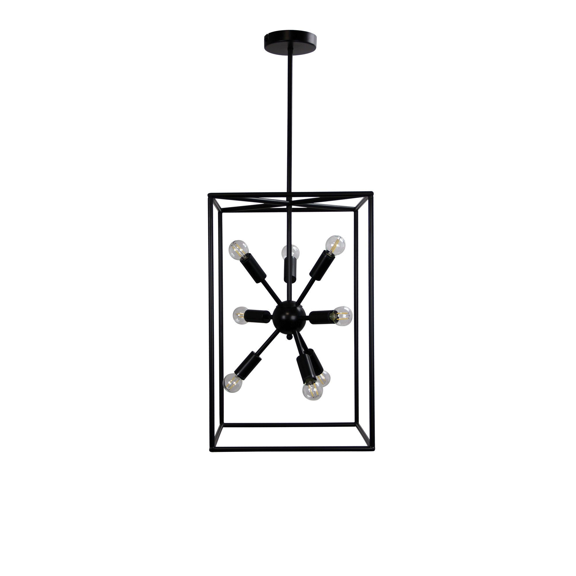 Georgetown 35 Designer Box Pendant With Exposed Globes