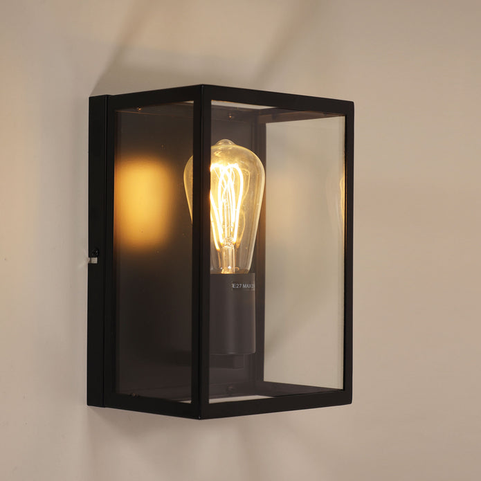 Eaton Black 1 Light E27 Urban Retro Wall Light