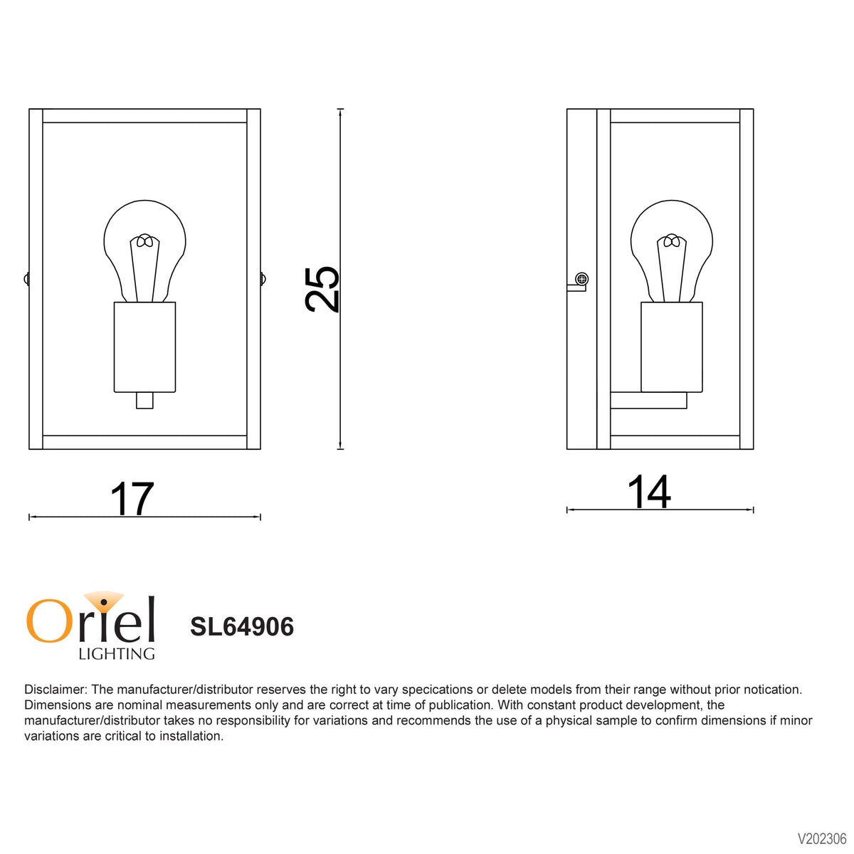 Eaton Black 1 Light E27 Urban Retro Wall Light