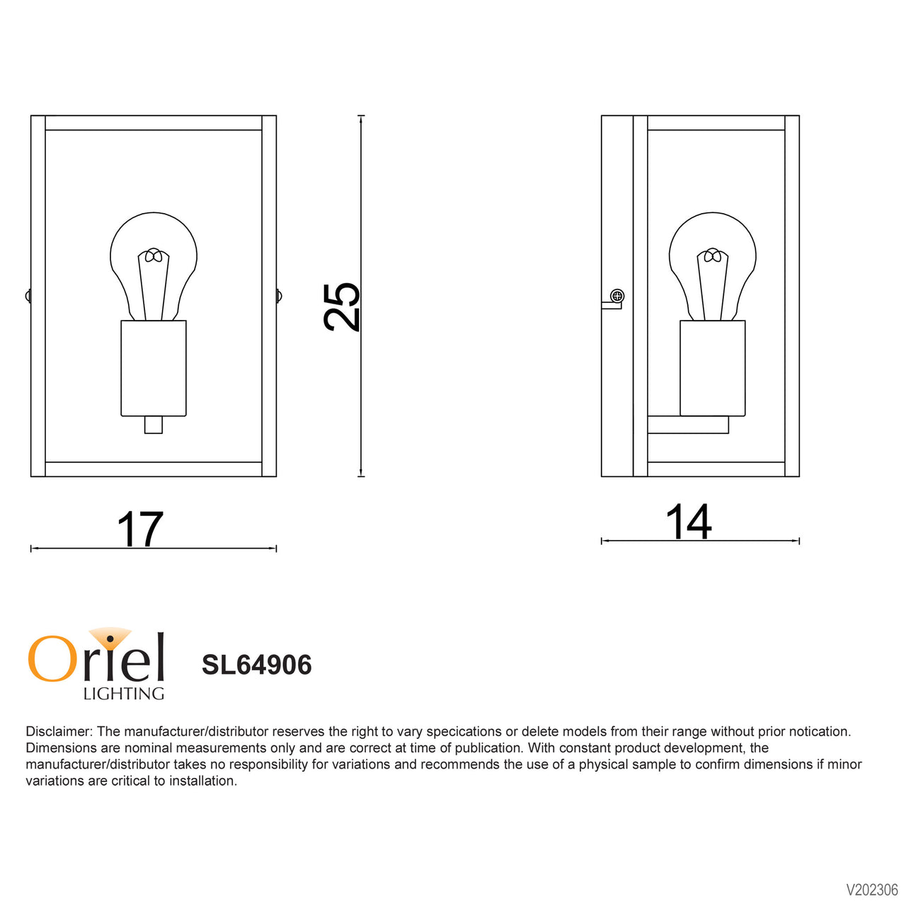Eaton Black 1 Light E27 Urban Retro Wall Light