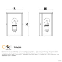 Thumbnail for Oakland Black 1 Light IP44 E27 Hamptons Style Wall Light