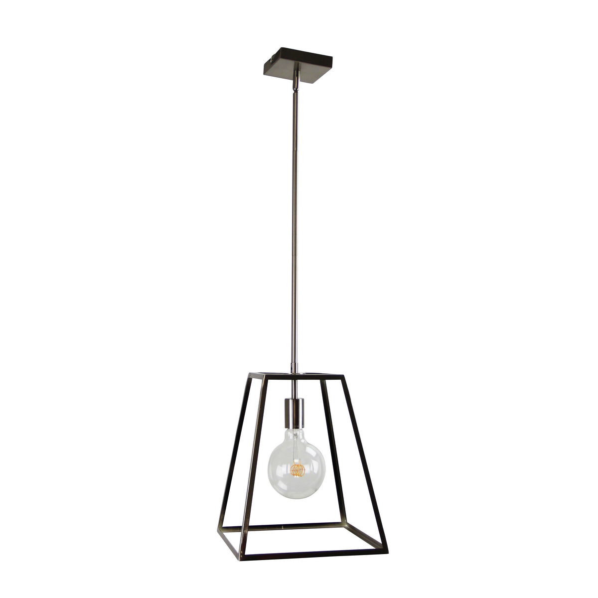 Southport 30 Single Urban Retro 30cm Brushed Chrome Pendant 