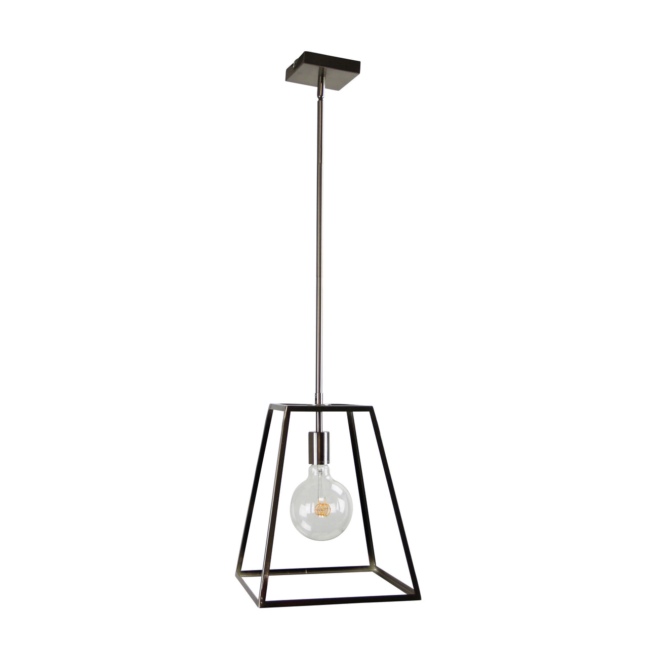 Southport 30 Single Urban Retro 30cm Brushed Chrome Pendant 