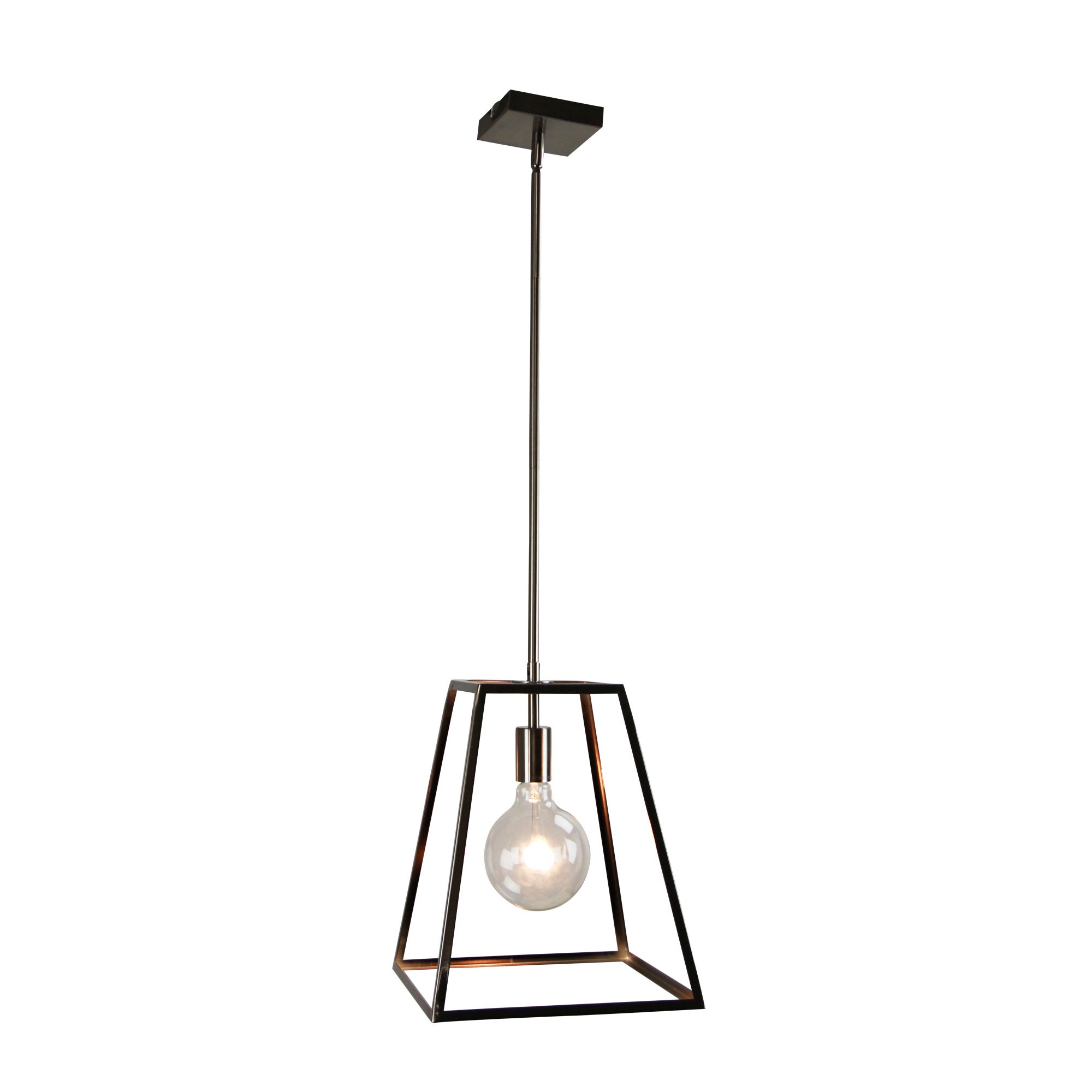 Southport.30 Brushed Chrome 1 Light E27 Urban Retro Pendant