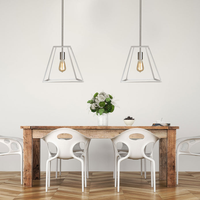 Southport 30 Brushed Chrome 1 Light E27 Urban Retro Pendant