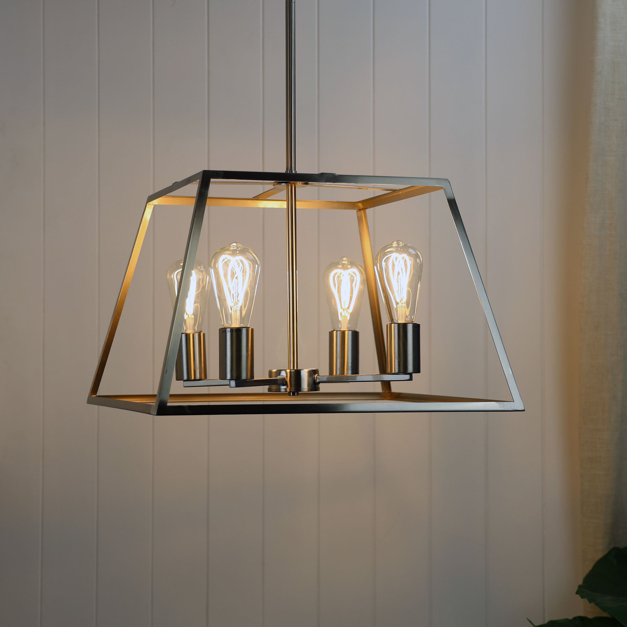 Southport.48 Black 4 Light E27 Urban Retro Pendant