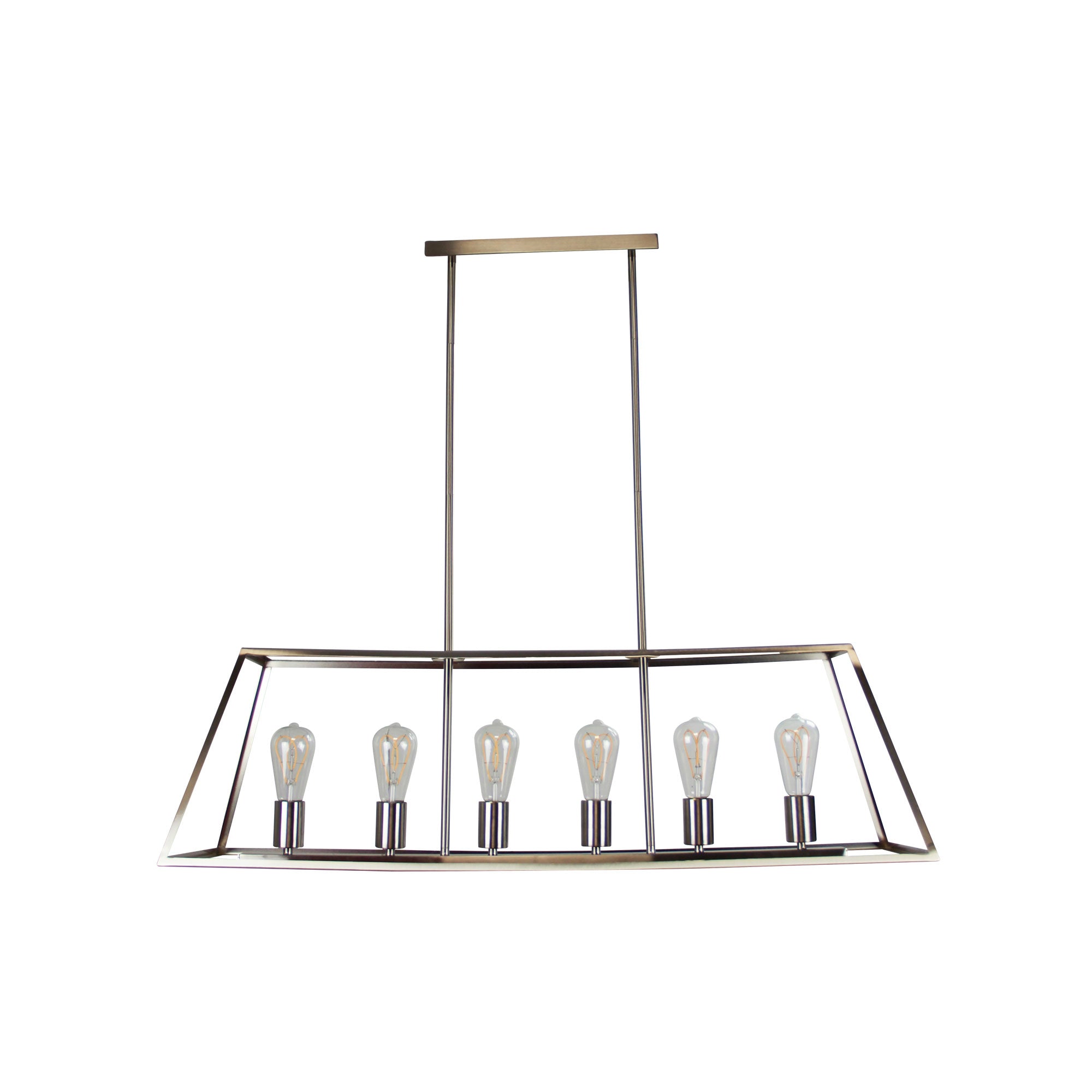 Southport 100 6 Light Urban Retro Pendant Brushed Chrome