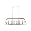 Southport 100 6 Light Urban Retro Pendant Brushed Chrome