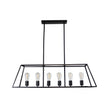 Southport 100 6 Light Urban Retro Pendant Black